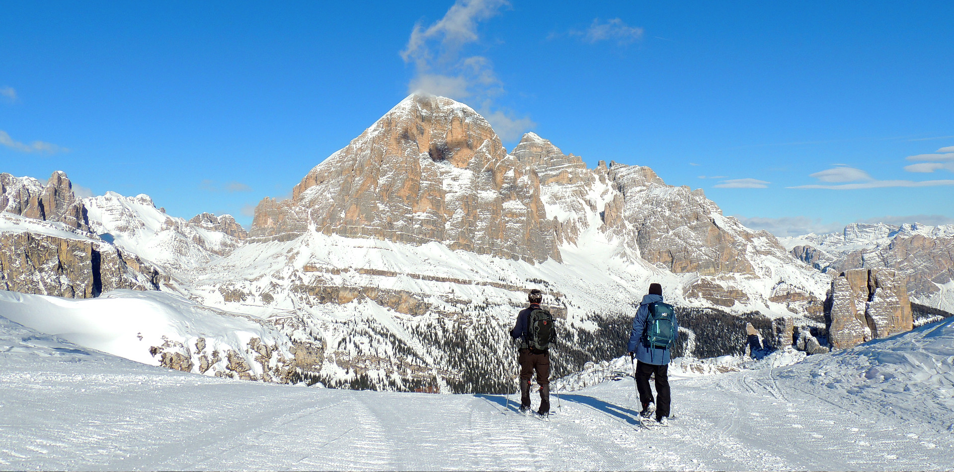 Snowshoeing in the Dolomites is wonderful!