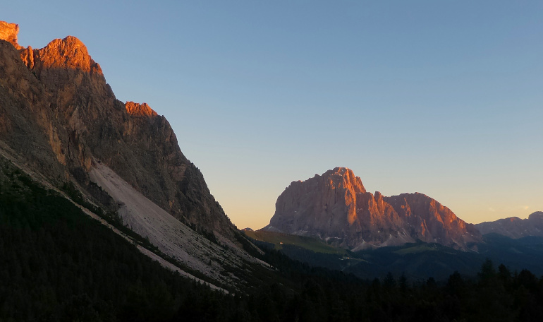 dolomites sunset